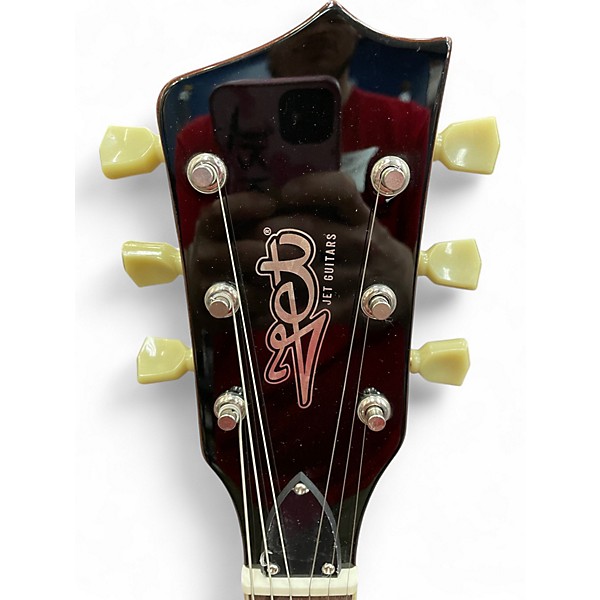 Used Jet LP STYLE Orange Solid Body Electric Guitar