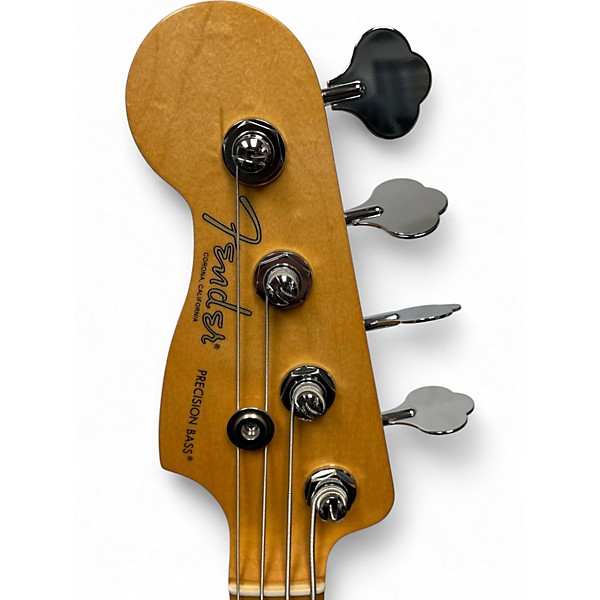 Used Fender American Professional II Precision Bass LEFT HANDED Black Electric Bass Guitar