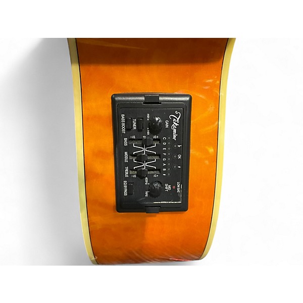 Used Takamine EG512C Orange Acoustic Bass Guitar