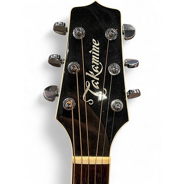 Used Takamine EF341SC Black Acoustic Electric Guitar