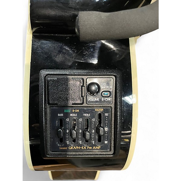 Used Takamine EF341SC Black Acoustic Electric Guitar