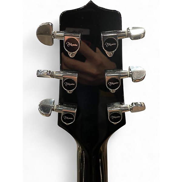 Used Takamine EF341SC Black Acoustic Electric Guitar