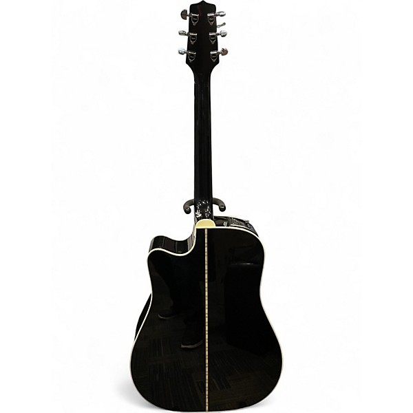 Used Takamine EF341SC Black Acoustic Electric Guitar