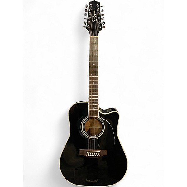 Used Takamine EF381C Black 12 String Acoustic Electric Guitar