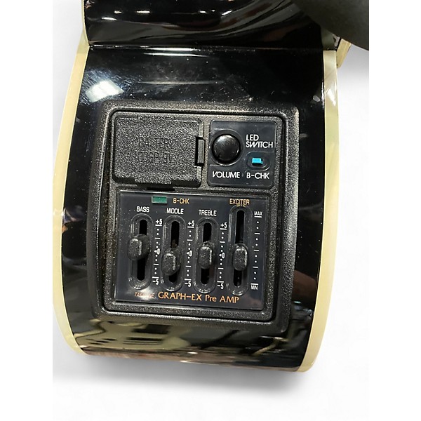 Used Takamine EF381C Black 12 String Acoustic Electric Guitar