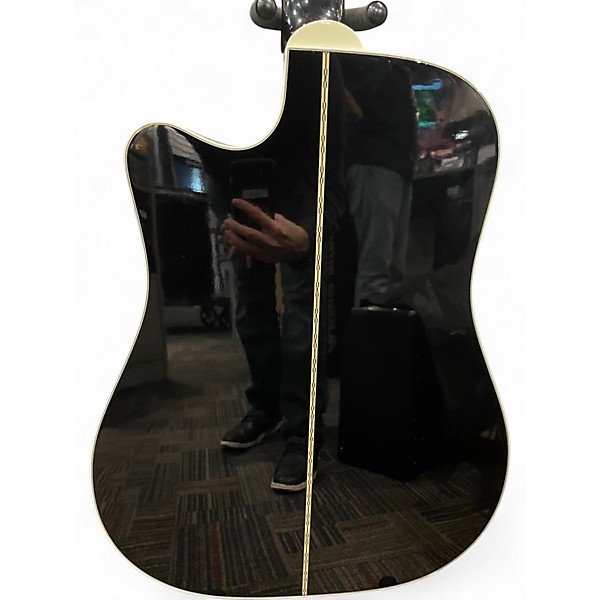 Used Takamine EF381C Black 12 String Acoustic Electric Guitar