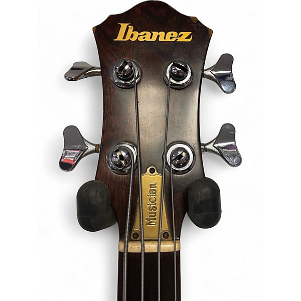Used 1980s Ibanez Musician Dark Stain Electric Bass Guitar