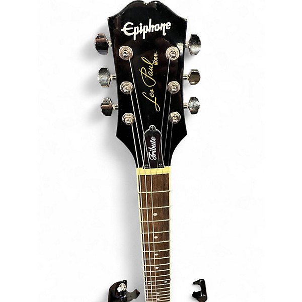 Used Epiphone Tribute Les Paul Standard Black Solid Body Electric Guitar
