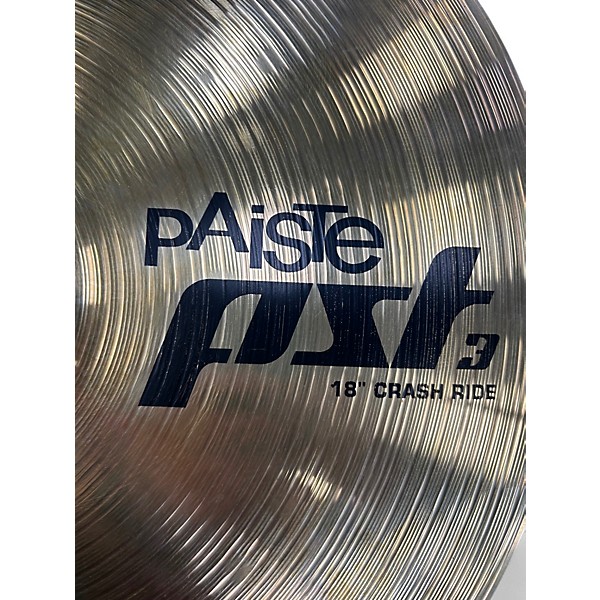Used Paiste 18in PST3 Crash Ride Cymbal