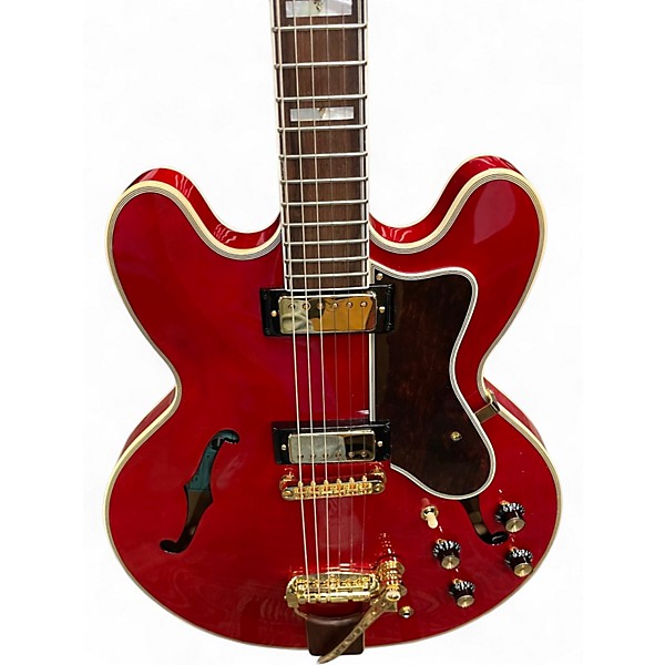 Used Epiphone E212TV Candy Red Burst Hollow Body Electric Guitar