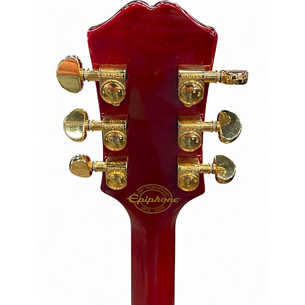 Used Epiphone E212TV Candy Red Burst Hollow Body Electric Guitar