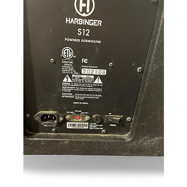 Used Harbinger S12 Powered Speaker