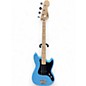 Used Squier Bronco Blue Electric Bass Guitar thumbnail