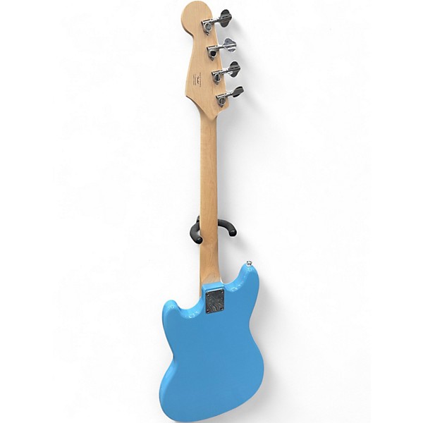 Used Squier Bronco Blue Electric Bass Guitar