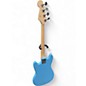 Used Squier Bronco Blue Electric Bass Guitar