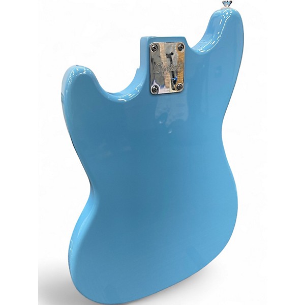 Used Squier Bronco Blue Electric Bass Guitar