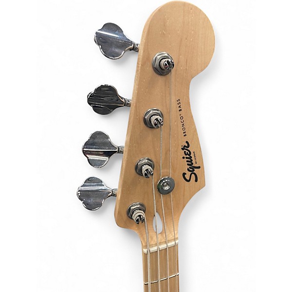 Used Squier Bronco Blue Electric Bass Guitar
