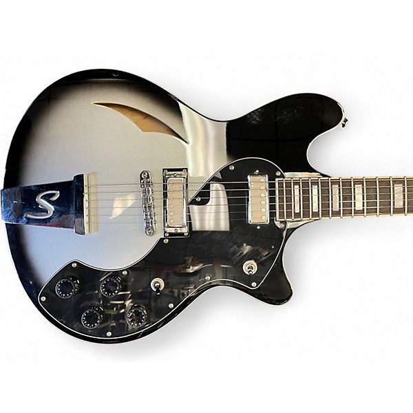 Used Schecter Guitar Research TSH1 Silverburst Hollow Body Electric Guitar