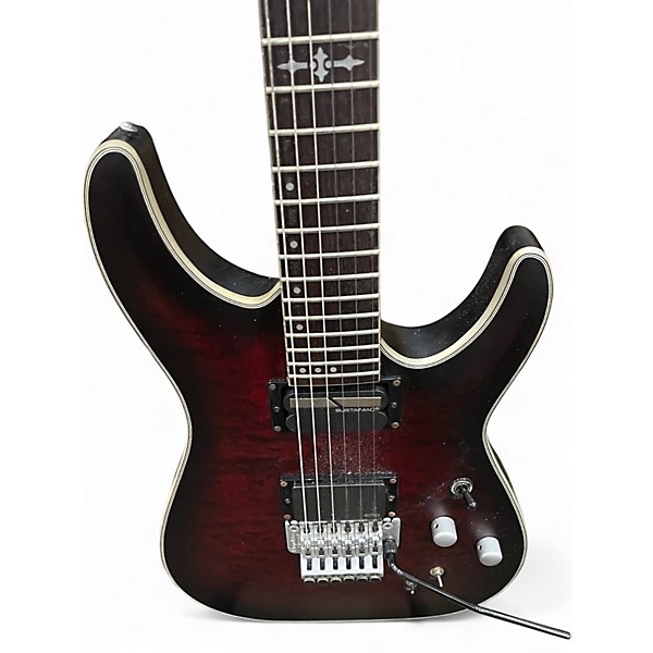 Used Schecter Guitar Research C1 FRS Platinum Dark Cherry Burst Solid Body Electric Guitar