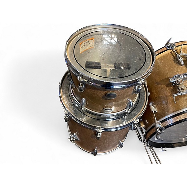 Vintage 1960s Gretsch Drums 4 Piece Rock n' Roll Kit Champagne Sparkle Drum Kit