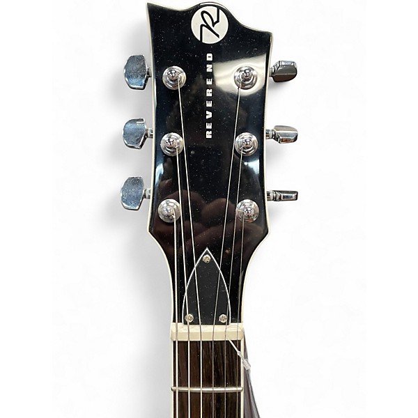 Used Reverend Roundhouse Hollow Vintage Clear Hollow Body Electric Guitar