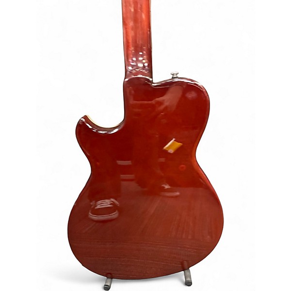 Used Reverend Roundhouse Hollow Vintage Clear Hollow Body Electric Guitar