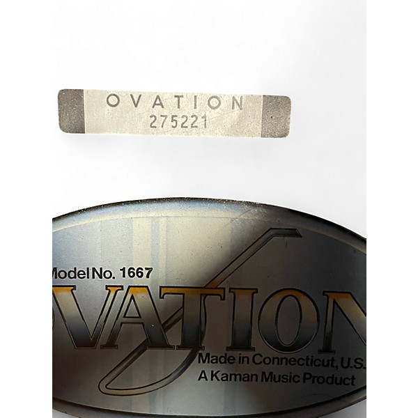 Used Ovation 1667 Tobacco Burst Acoustic Electric Guitar