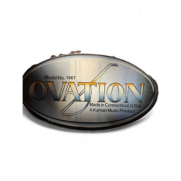 Used Ovation 1667 Tobacco Burst Acoustic Electric Guitar