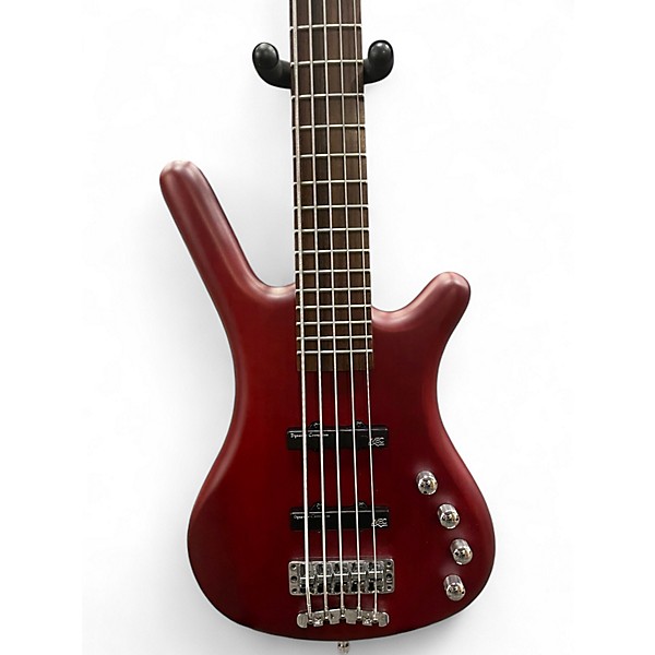 Used Warwick CORVETTE ROCKBASS Trans Red Electric Bass Guitar