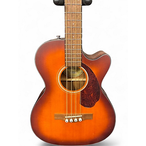 Used Fender 6B60SCE Aged Cognac Burst Acoustic Bass Guitar