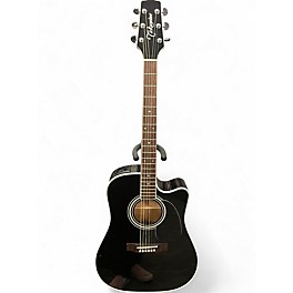 Used Takamine EF341C Black Acoustic Electric Guitar
