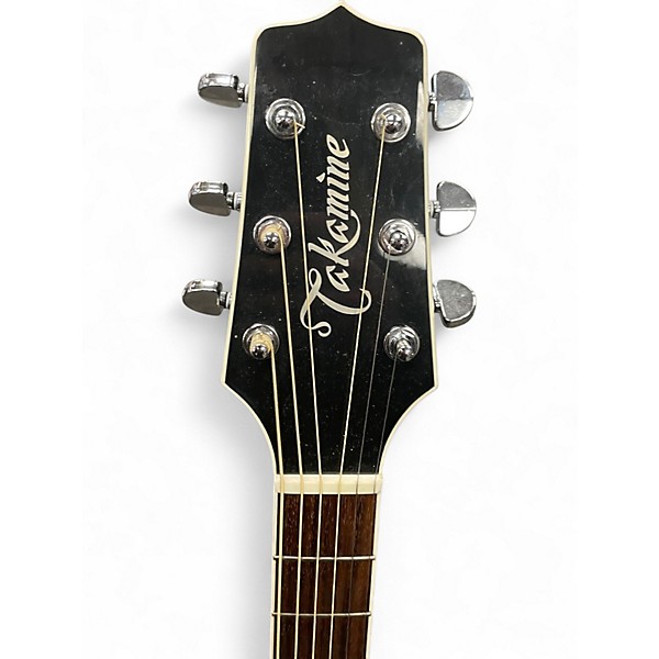 Used Takamine EF341C Black Acoustic Electric Guitar