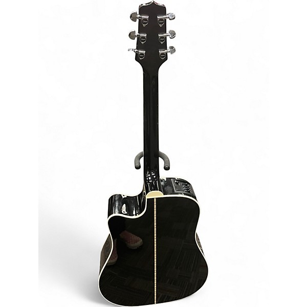 Used Takamine EF341C Black Acoustic Electric Guitar
