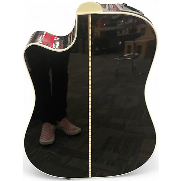 Used Takamine EF341C Black Acoustic Electric Guitar