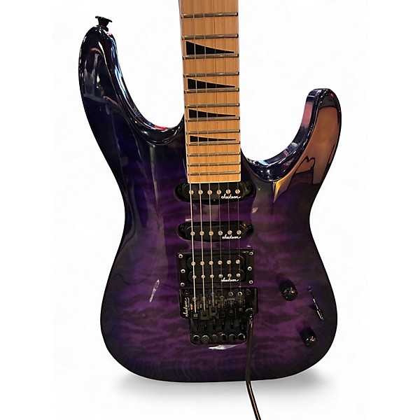 Used Jackson JS34Q DINKY Purple Solid Body Electric Guitar