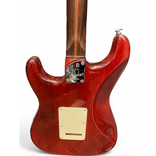 Used Fender Select Stratocaster BING CHERRY TRANSPARENT Solid Body Electric Guitar