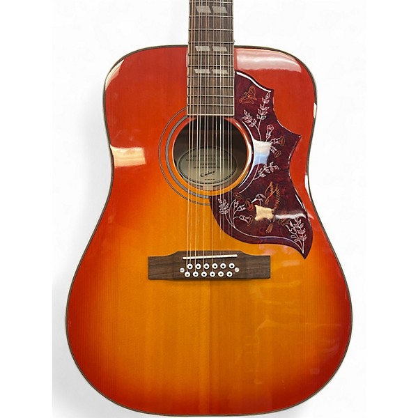 Used Epiphone HUMMINGBIRD 12 STRING Aged Cherry Sunburst 12 String Acoustic Electric Guitar