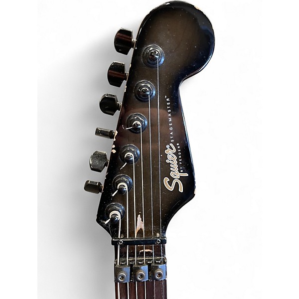 Used Squier STAGE MASTER TRANS CHARCOAL Solid Body Electric Guitar