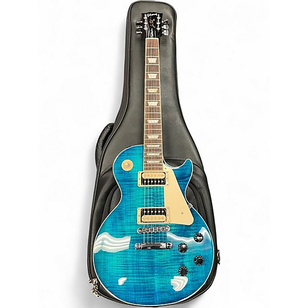 Used Gibson Les Paul Traditional Pro V Ocean Water Perimeter Solid Body Electric Guitar