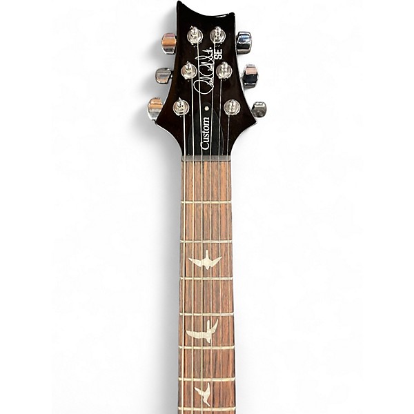 Used PRS SE Custom 24 Black and Gold Solid Body Electric Guitar