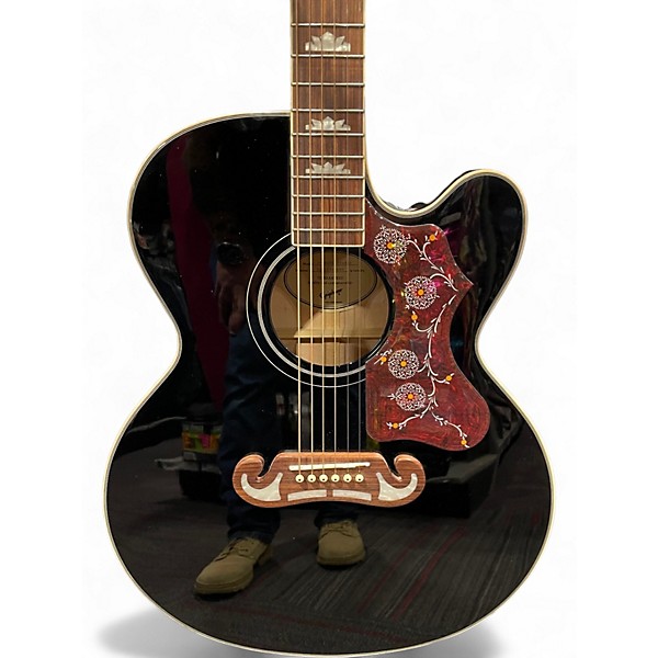 Used Epiphone j 200ec studio black Acoustic Electric Guitar