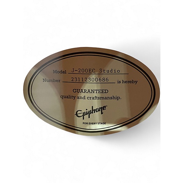 Used Epiphone j 200ec studio black Acoustic Electric Guitar