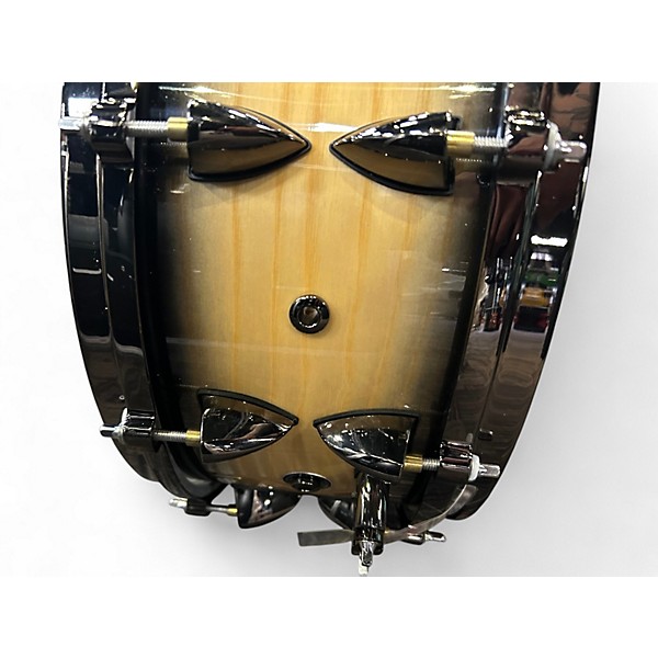 Used Orange County Drum & Percussion 14X6 MAPLE SNARE NATURAL BLACK BURST Drum