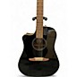 Used Fender Redondo Left Handed Black Acoustic Electric Guitar