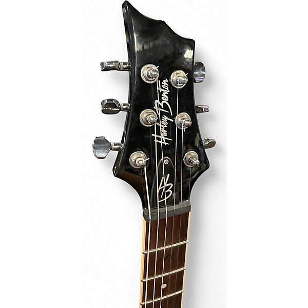 Used Harley Benton CST-24 Deluxe Trans Charcoal Solid Body Electric Guitar