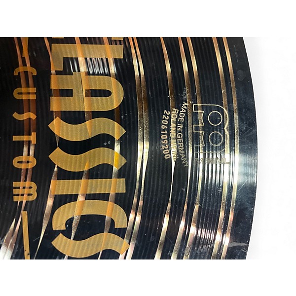 Used MEINL 14in DARK HI HAT PAIR Cymbal