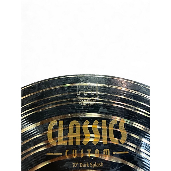 Used MEINL 10in DARK SPLASH Cymbal