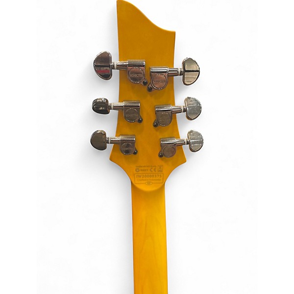 Used Schecter Guitar Research Demon 6 Black and Gold Solid Body Electric Guitar