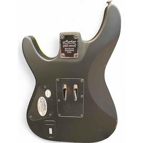 Used Schecter Guitar Research Demon 6 Black and Gold Solid Body Electric Guitar