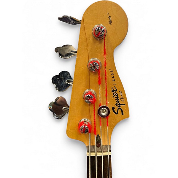 Used Squier Affinity Jazz Bass Black Electric Bass Guitar